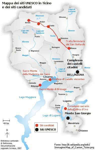 [mappa del Ticino]